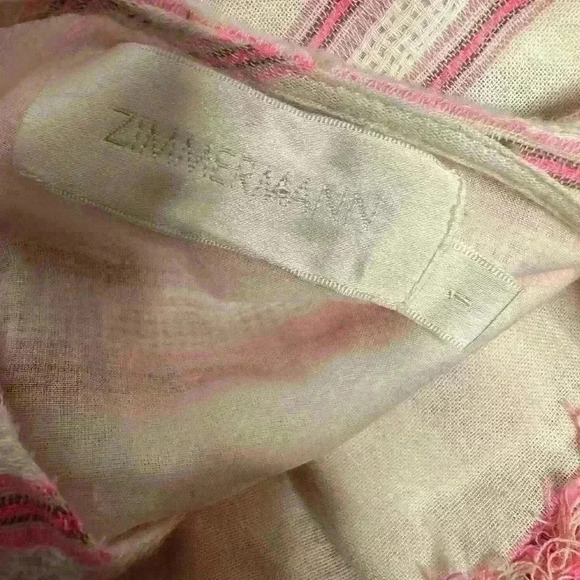 Zimmerman top Womens 1 Small Pink V-Neck 3/4 Sleeve - Picture 12 of 14